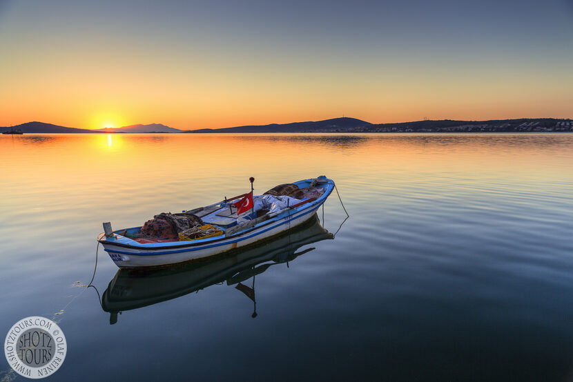 Fishing Boat at sunset in Turkey. © Olaf Reinen / ShotzTours.com